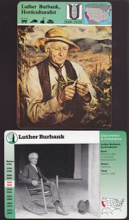 Luther Burbank Horticulturalist Story of America 2 Card