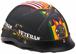 Veteran Dot Motorcycle Helmet pow MIA Military Matte Black
