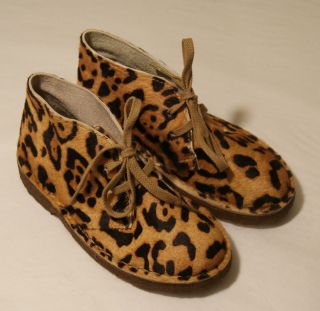 Crewcuts $198 Girls Collection Leopard MacAlister Boots Size 4