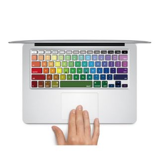Rainbow Style MacBook Keyboard Skin Sticker Decal Humor Avery Partial