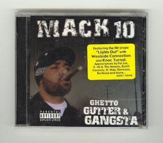 Mack 10 Ghetto Gutter Gangsta PA RARE CD New 802097002826