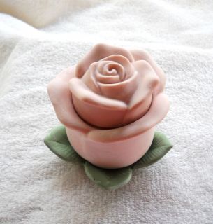 Pink Ceramic Rose Candle Votive Holder