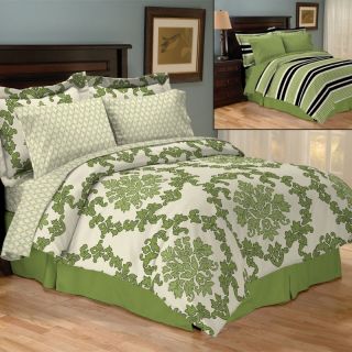 Palermo Reversible Green Bed in A Bag w Bedskirt  All