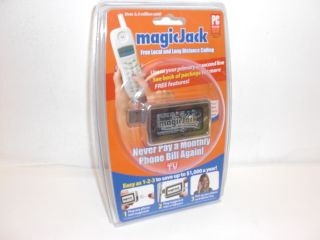 Magicjack USB Internet Phone Service Jack New SEALED Ships Free