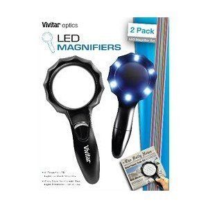 Vivitar LED Magnifiers 2 Pack Magnifying VIV Mag 2