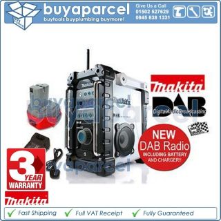 Makita White Digital Radio BMR101W DAB Battery Charg
