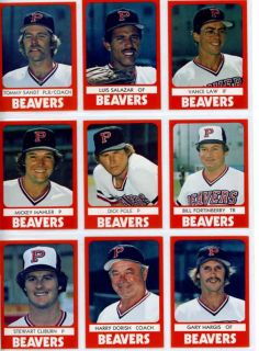 1980 Portland Beavers Mickey Mahler Atlanta Braves