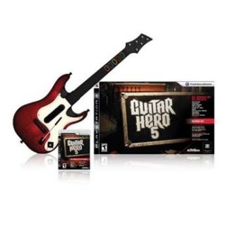 Guitar Hero 5 PS3 Bundle w Guitar New Factory SEALED