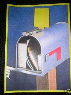 MAILBOX ARRIVE/ALERT Pop Up Flag Made in USA Silver mailbox Not