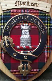 Scottish Gifts MacLean Family Clan Crest Wall Plaque