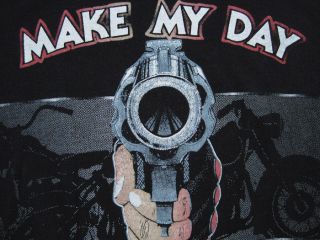 CLINT EASTWOOD 80s vintage MAKE MY DAY STEAL my HARLEY DAVIDSON T