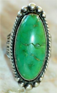 Amazing Vintage 1940s Navajo Kings Manassa Mine Green Turquoise