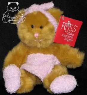 Bubbles Pink Bath Towel Bear Russ Plush Toy Stuffed Animal Teddy Mom