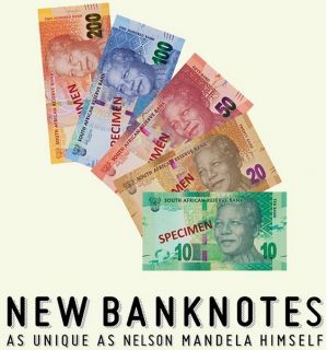 New South Africa Mandela 2012 Complete Set of Bank Notes