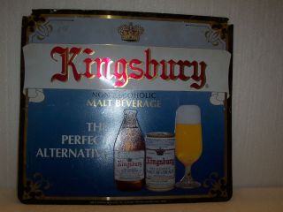 Kingsbury Non Alcoholic Malt Beverage Beer Metal Sign