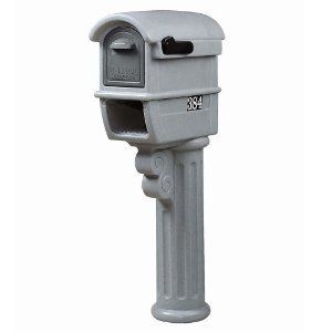 Mail box   Heavy Duty Secure Mounted Locking Mailbox, Stone Look NEW