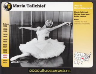 Maria Tallchief Indian Ballet Dancer Grolier Story Card