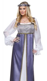 Womens Juliet Maid Marian Medieval Renaissance Halloween Fancy Dress
