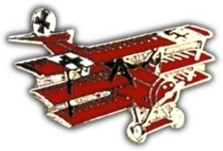 Red Barron Manfred Von Richthofen German Plane Pin