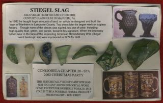 Stiegel Hand Blown Glass Slag Excavated in Manheim PA