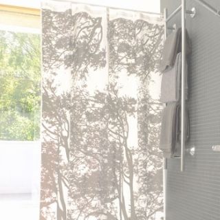 Marimekko Tuuli Grey Long Polyester Shower Curtain. NEW without