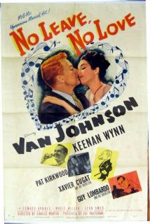musical FUN poster     NO LEAVE NO LOVE / Van JOHNSON   Marie WILSON