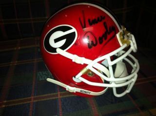 UGA Georgia Bulldogs Vince Dooley Signed Helmet