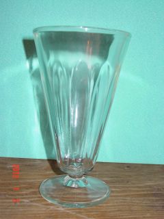 Vintage Heavy Drug Store Soda Fountain Glass Footed 6 5 8 Tall