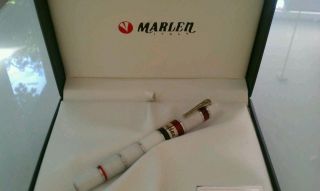 Marlen Seventies White Rollerball Pen New in Box with Papers MSRP $495
