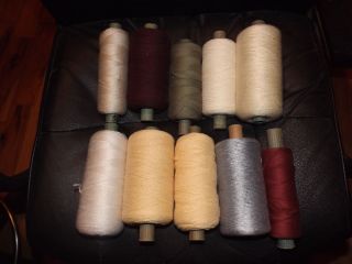 Lot of 20 Spools Linen Yarn Sewing Awesome Colors