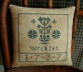 Winter 1737 Cross Stitch Pattern by Threadwork Primitives