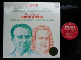 Bach Szeryng Marriner Violin Concertos Double Holland Philips LP