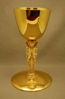 Older Goldplated Chalice w 4 Figures of Mary