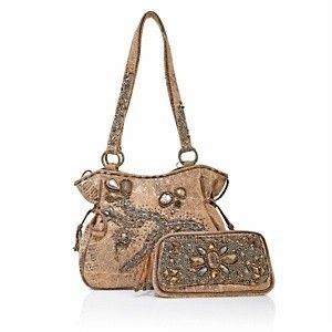 Mary Frances Stardust Embellished 2 in 1 Tote Bag Snake $289 90 Sold