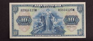West Germany 1949 10 Mark P 16A UNC