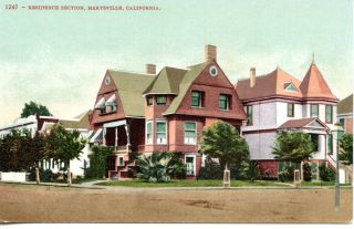 Vintage Houses Residence Section Marysville California Pre 1920