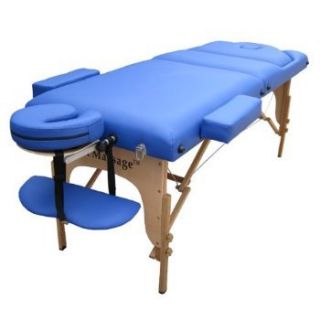 Reiki Blue 77L 3 Pad Portable Massage Table Bed Spa
