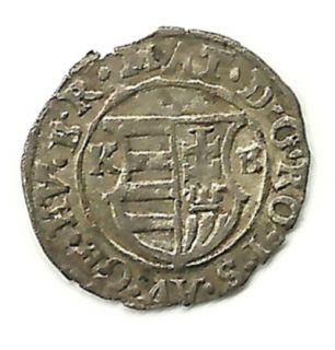 Hungary Mathias II 1608 1619 Silver Denar Dated 1615