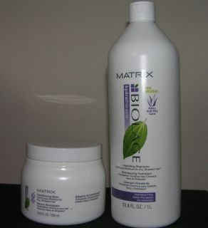 Matrix Biolage Hydrating Shampoo 33 8 oz and Conditioning Balm Liter