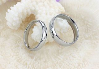 Classic Titanium Matching Ring Couple Promising Pair Wedding Bands