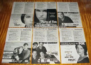  FIVE 1990s TV Series Ads Clippings 1 Matthew Fox Neve Campbell Lacey