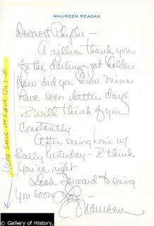 Maureen Reagan Autograph Letter Signed