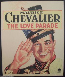 Love Parade 1929 Maurice Chevalier Movie Window Card