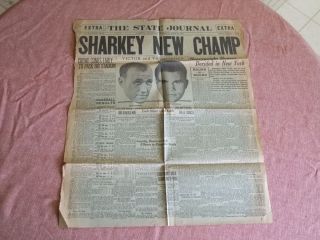 June 21 1932 Jack Sharkey Max Schmeling World Boxing Championship