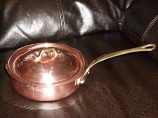 Mauviel 2mm Copper 2qt Saute Pan w Lid New