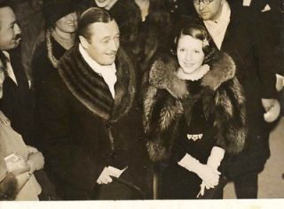 Maurice Chevalier Yvonne Vallee Orig Agency Phot 1932