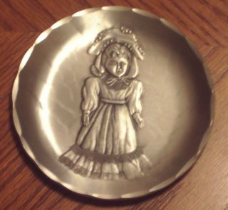 Wendell August Forge Victorian Doll Pewter Plate 1980