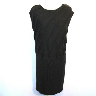 Max Studio Charcoal Gray Knit Tunic Sheath Dress Size Small Brand New