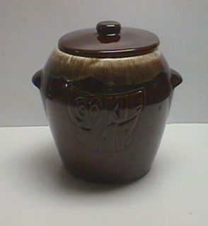 McCoy Pottery Brown Drip Cookie Jar
