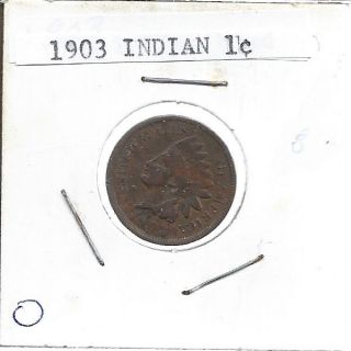 1903 Indian Head Penny Cent Circulated 